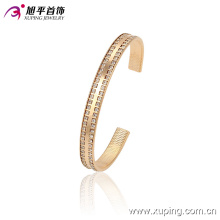 51382 Xuping simples banhado a ouro pulseira de aço inoxidável com muitos pequena jóia